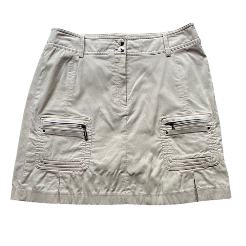 Jamie Sadock Beige Utility Pocket Skirt Size 8